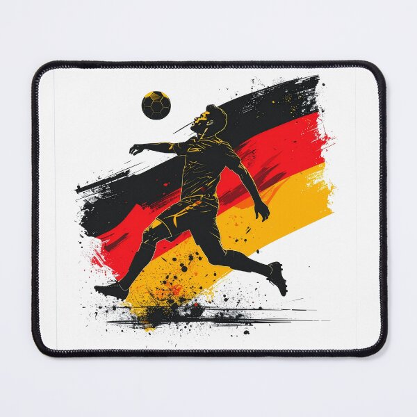 Item preview, Germany Soccer Player Art — Deutschland Football Flag Action Fan Print designed and sold by icemanphotos.