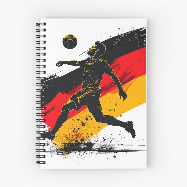 Item preview, Germany Soccer Player Art — Deutschland Football Flag Action Fan Print designed and sold by icemanphotos.