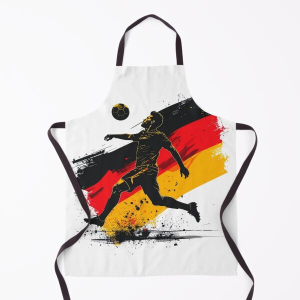 Item preview, Germany Soccer Player Art — Deutschland Football Flag Action Fan Print designed and sold by icemanphotos.