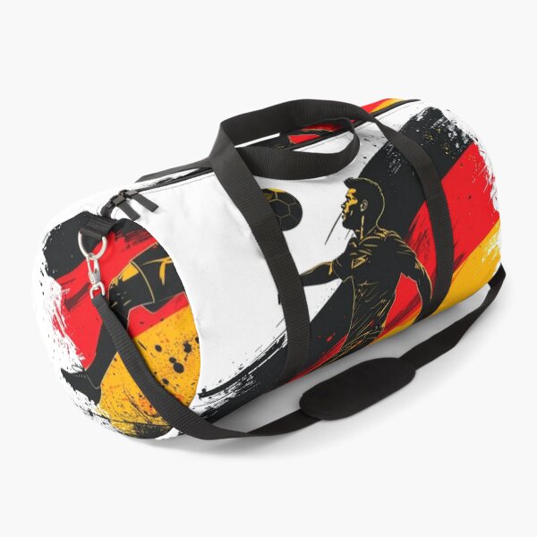 Item preview, Germany Soccer Player Art — Deutschland Football Flag Action Fan Print designed and sold by icemanphotos.
