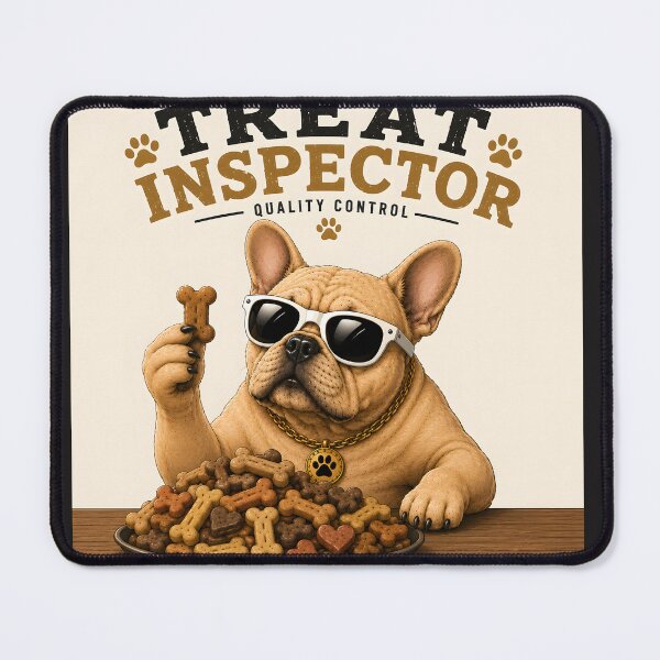 Item preview, Funny French Bulldog Treat Inspector designed and sold by MischiefPaws.
