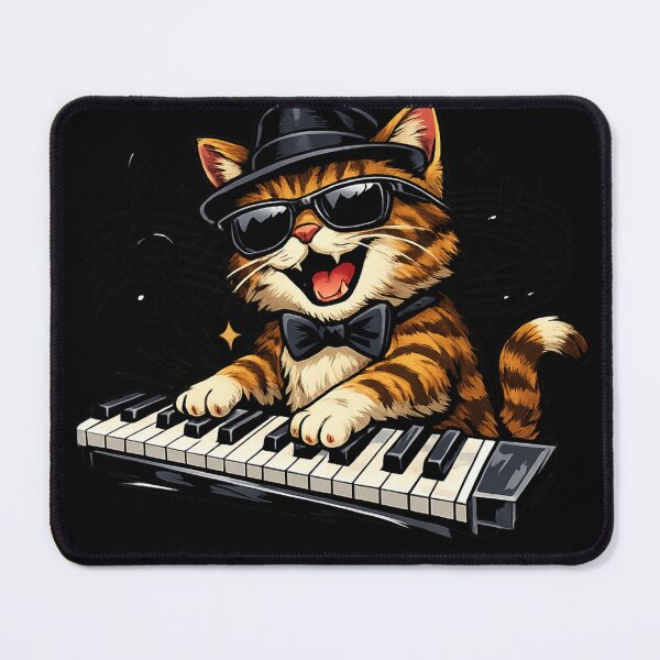 Item preview, Retro Piano Cat Vintage Meme Graphic designed and sold by Wild Horizon Studio.