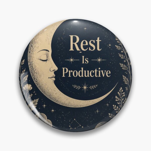 Item preview, Rest Is Productive Celestial Moon Vintage Poster | Mystical Wall Art designed and sold by VelvetWhiskers.