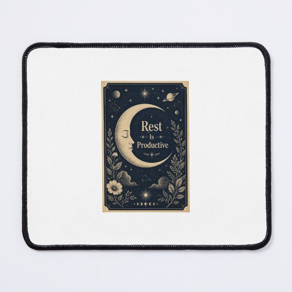 Item preview, Rest Is Productive Celestial Moon Vintage Poster | Mystical Wall Art designed and sold by VelvetWhiskers.