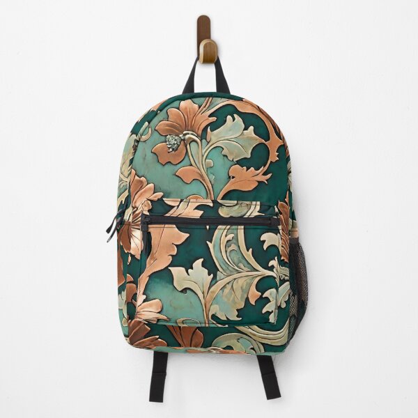 Item preview, Baroque Acanthus Damask Pattern Copper Teal designed and sold by Tammy Winand Arts.