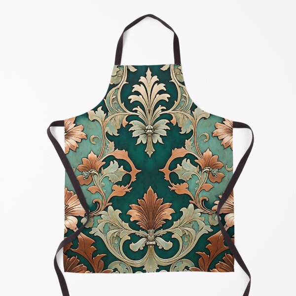 Item preview, Baroque Acanthus Damask Pattern Copper Teal designed and sold by Tammy Winand Arts.