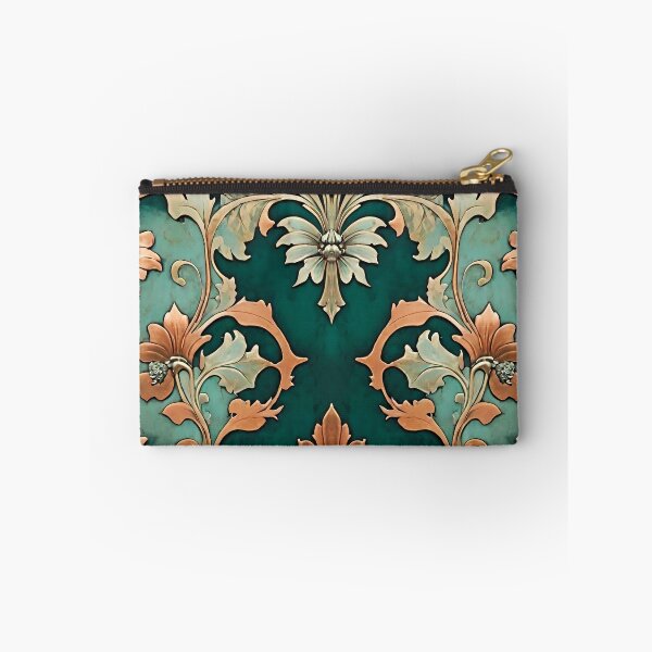Item preview, Baroque Acanthus Damask Pattern Copper Teal designed and sold by Tammy Winand Arts.
