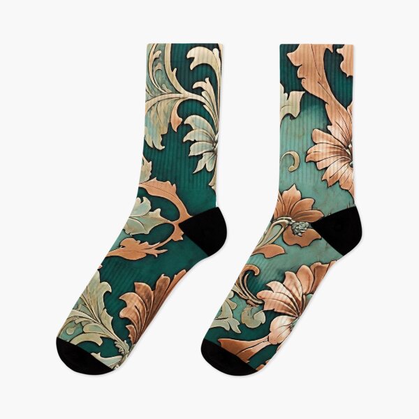 Item preview, Baroque Acanthus Damask Pattern Copper Teal designed and sold by Tammy Winand Arts.