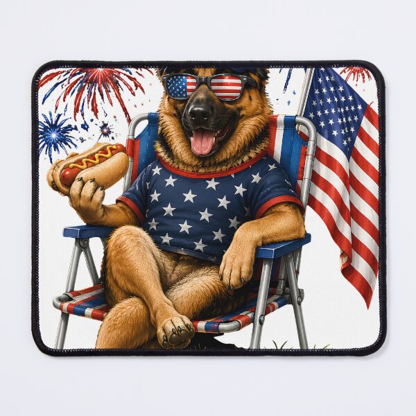 Item preview, Patriotic German Shepherd Shirt, Funny 4th of July Dog Tee, German Shepherd Mom Gift, USA Dog Lover Shirt, Independence Day Tee designed and sold by greatmar1.