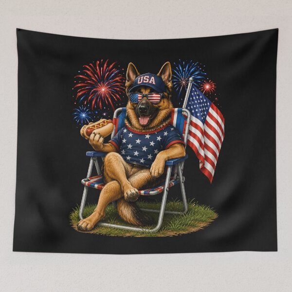 Item preview, Patriotic German Shepherd Shirt, Funny 4th of July Dog Tee, German Shepherd Mom Gift, USA Dog Lover Shirt, Independence Day Tee designed and sold by greatmar1.