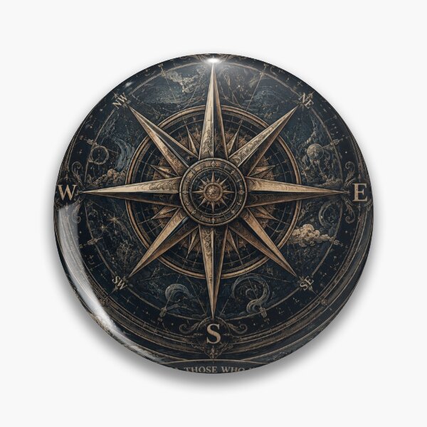 Item preview, Vintage Compass Rose – Not All Those Who Wander Are Lost designed and sold by Essi80.