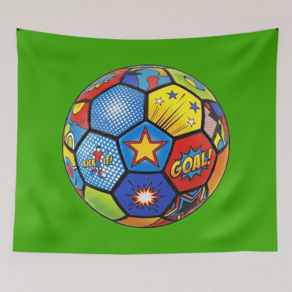 Item preview, Comic Book Pop Art Soccer Graphic Retro Halftone Design designed and sold by Terry Bain.