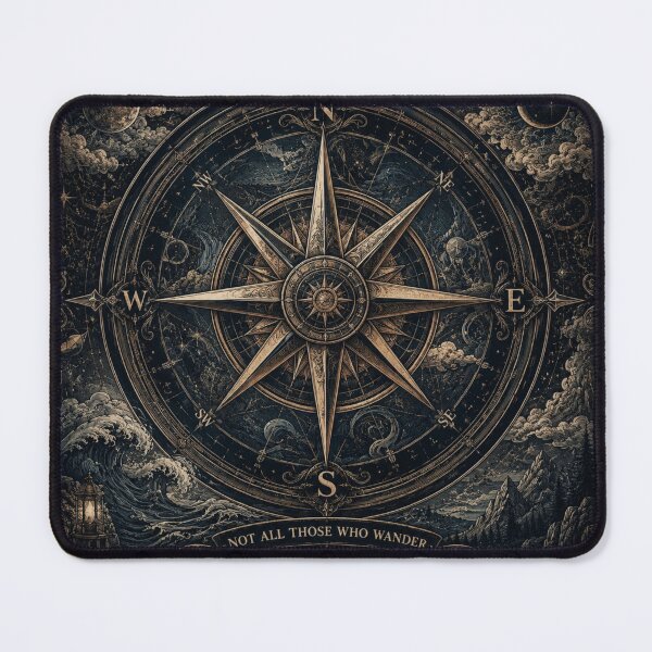 Item preview, Vintage Compass Rose – Not All Those Who Wander Are Lost designed and sold by Essi80.