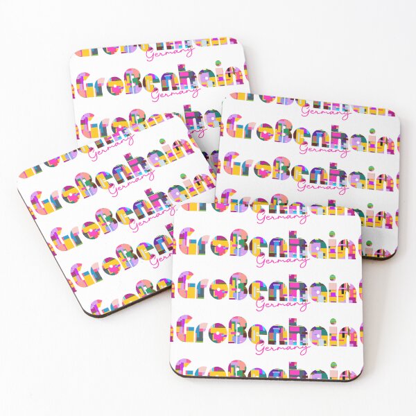 Item preview, Großenhain, Germany, Vibrant Abstract City Typography Art designed and sold by Wanderful-roads.