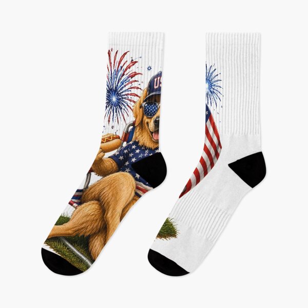 Item preview, Patriotic Golden Retriever Shirt, Funny 4th of July Dog Tee, USA Golden Retriever Gift, Dog Mom Shirt, Independence Day Tee designed and sold by greatmar1.