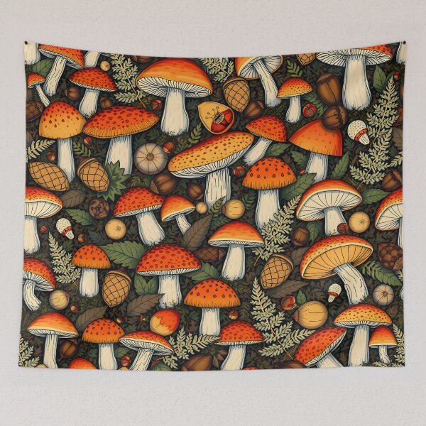 Item preview, Enchanted Forest Mushroom Pattern designed and sold by LuminaArtRO.