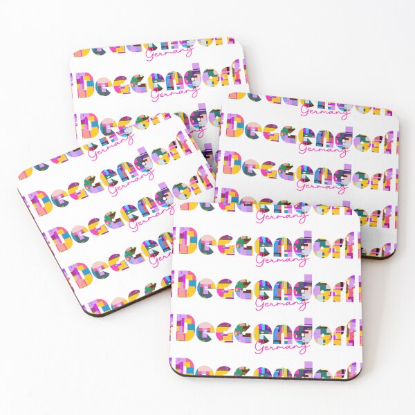 Item preview, Deggendorf, Germany, Vibrant Abstract City Typography Art designed and sold by Wanderful-roads.