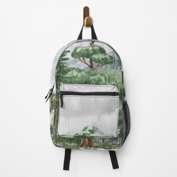 Item preview, Watercolor Forest Thunderstorm – Moody Mountain Rain & Lightning Landscape designed and sold by UllassaStore.