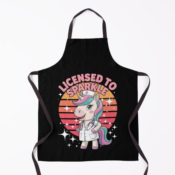 Item preview, Licensed To Sparkle Cute Nurse Unicorn Retro Sunset Nurse Life designed and sold by yoddel.