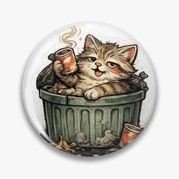 Item preview, Trash Mood Cat Sticker | Funny Relatable Lazy Cat Meme Design designed and sold by Dada-arts.