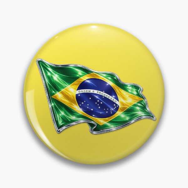 Item preview, Brazil Flag (Chrome Edition) designed and sold by LockedUp.