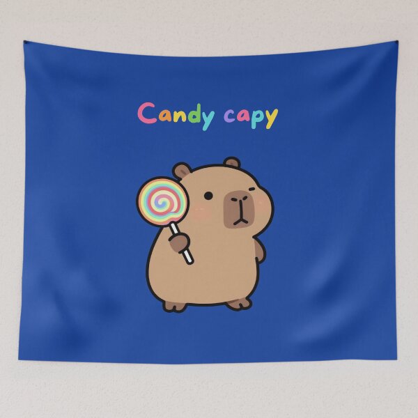 Item preview, Cute Capybara With Rainbow Lollipop designed and sold by BCapybara.