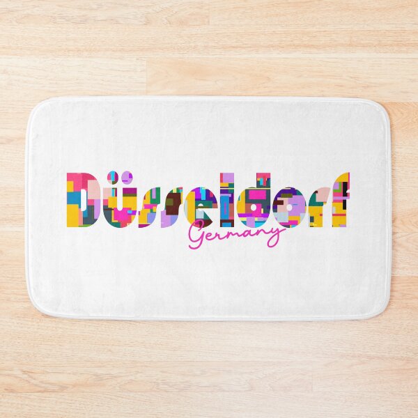 Item preview, Düsseldorf, Germany, Vibrant Abstract City Typography Art designed and sold by Wanderful-roads.