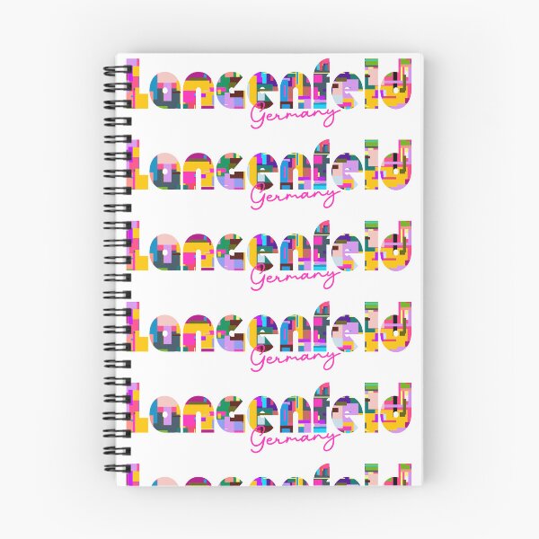 Item preview, Langenfeld, Germany, Vibrant Abstract City Typography Art designed and sold by Wanderful-roads.