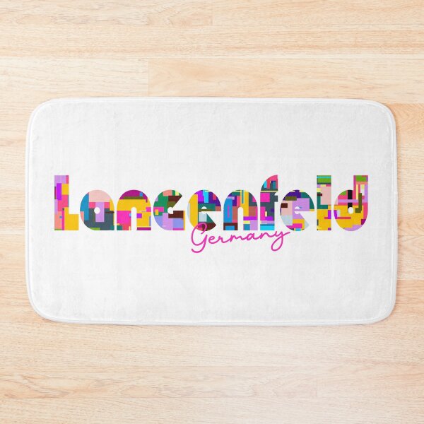 Item preview, Langenfeld, Germany, Vibrant Abstract City Typography Art designed and sold by Wanderful-roads.