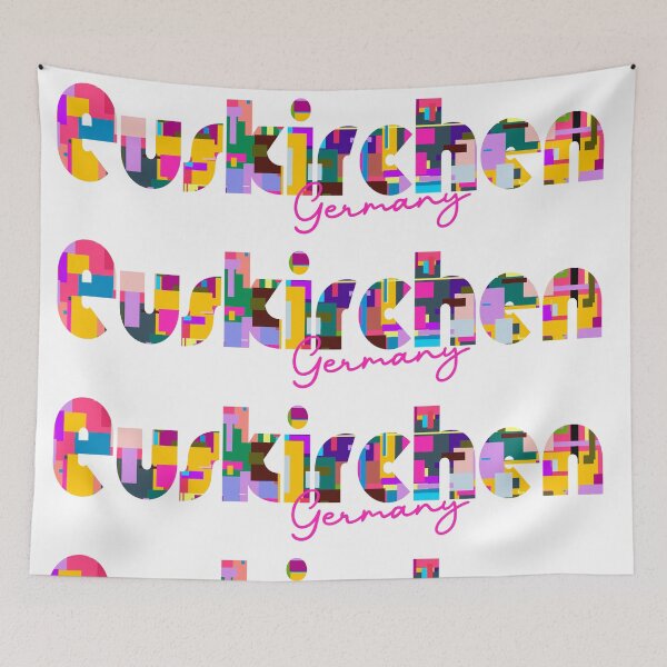 Item preview, Euskirchen, Germany, Vibrant Abstract City Typography Art designed and sold by Wanderful-roads.