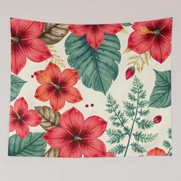 Item preview, Hibiscus Tropical Floral Pattern designed and sold by LuminaArtRO.