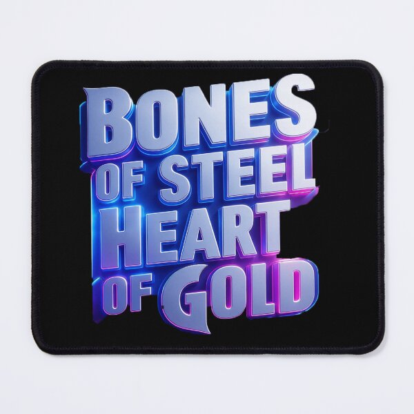 Item preview, Inspirational Neon Wall Art Bones Of Steel Heart Of Gold For Modern Home Decor designed and sold by ARTCREATESHOP.