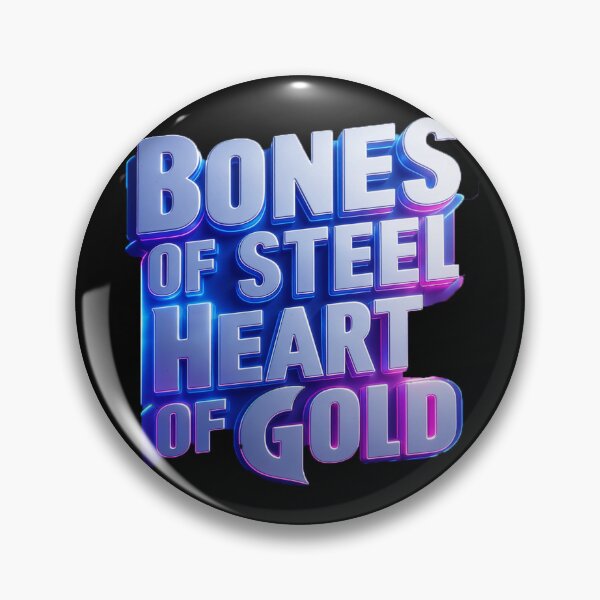 Item preview, Inspirational Neon Wall Art Bones Of Steel Heart Of Gold For Modern Home Decor designed and sold by ARTCREATESHOP.