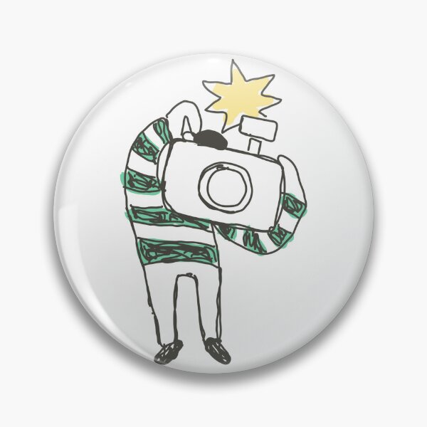Item preview, Cute camera man (green stripes) designed and sold by Boy and Belugee.