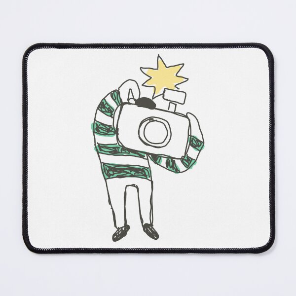 Item preview, Cute camera man (green stripes) designed and sold by Boy and Belugee.