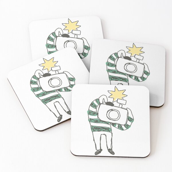Item preview, Cute camera man (green stripes) designed and sold by Boy and Belugee.