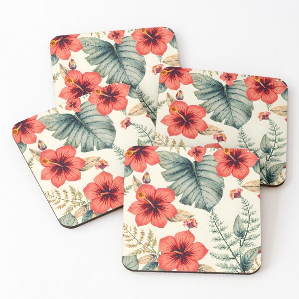 Item preview, Hibiscus Tropical Floral Pattern designed and sold by LuminaArtRO.