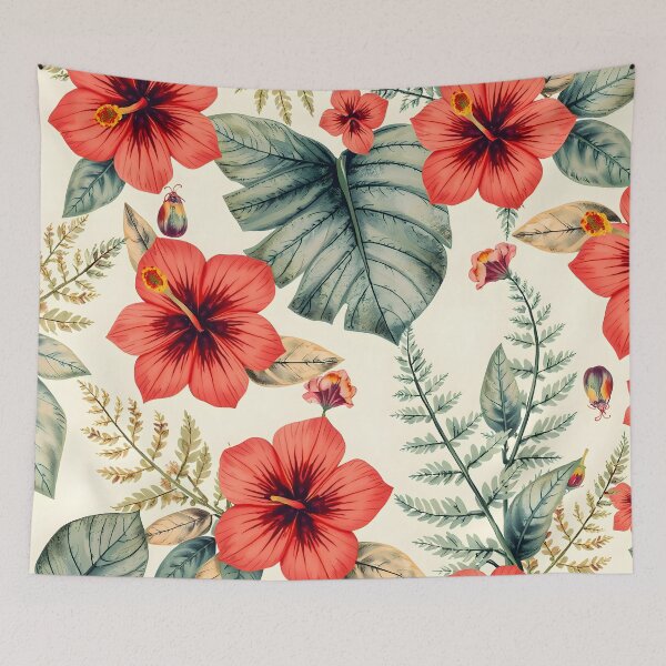 Item preview, Hibiscus Tropical Floral Pattern designed and sold by LuminaArtRO.