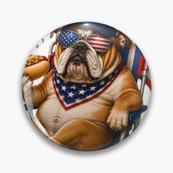 Item preview, Patriotic Bulldog Shirt, Funny 4th of July Dog Tee, USA Bulldog Gift, American Flag Bulldog Shirt, Dog Lover Gift designed and sold by greatmar1.