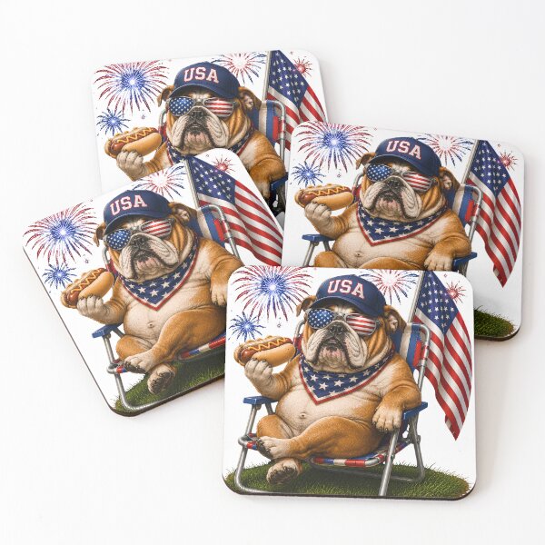 Item preview, Patriotic Bulldog Shirt, Funny 4th of July Dog Tee, USA Bulldog Gift, American Flag Bulldog Shirt, Dog Lover Gift designed and sold by greatmar1.