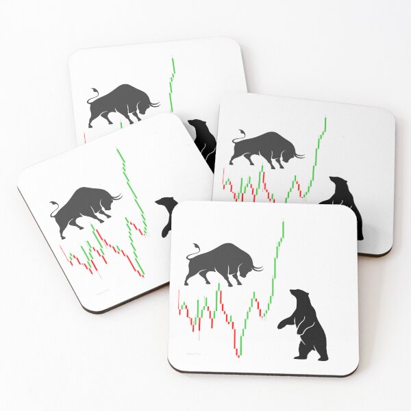 Item preview, Bull vs Bear Market Trading Art — Candlestick Chart — Stock Market Gift for Traders designed and sold by Bullrunprints.