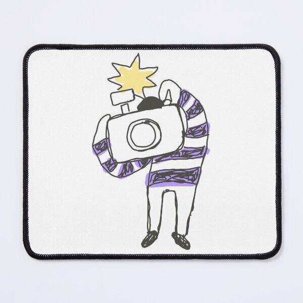 Item preview, Cute camera man (purple stripes) designed and sold by Boy and Belugee.