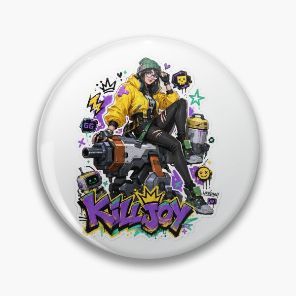 Item preview, Valorant Killjoy Turret Doodle Fan Art designed and sold by RadiantDrop.