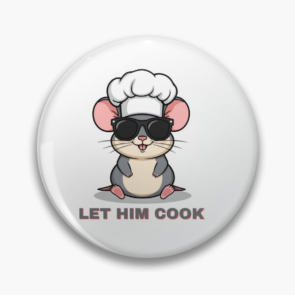 Item preview, Let Him Cook - Cute Rockstar Chef Mouse designed and sold by BrokenVibe.