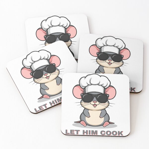 Item preview, Let Him Cook - Cute Rockstar Chef Mouse designed and sold by BrokenVibe.