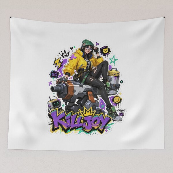 Item preview, Valorant Killjoy Turret Doodle Fan Art designed and sold by RadiantDrop.
