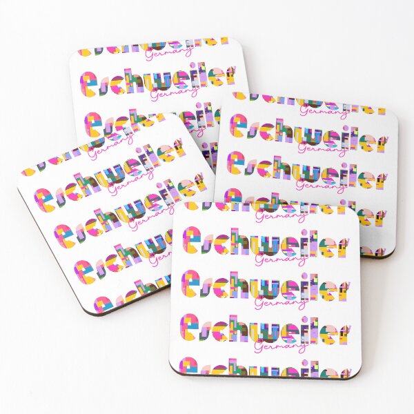 Item preview, Eschweiler, Germany, Vibrant Abstract City Typography Art designed and sold by Wanderful-roads.