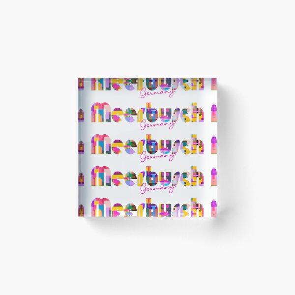 Item preview, Meerbusch, Germany, Vibrant Abstract City Typography Art designed and sold by Wanderful-roads.
