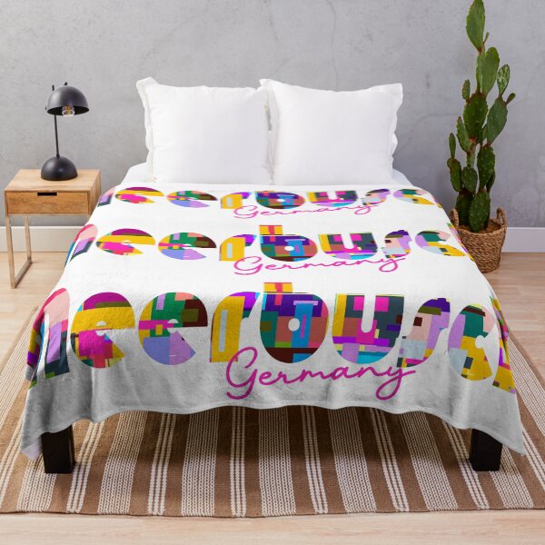 Item preview, Meerbusch, Germany, Vibrant Abstract City Typography Art designed and sold by Wanderful-roads.
