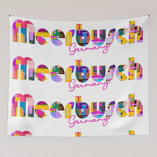 Item preview, Meerbusch, Germany, Vibrant Abstract City Typography Art designed and sold by Wanderful-roads.